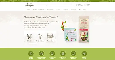 Aperçu du nouveau site de Tisanes de Dauphin