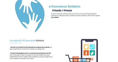 Aperçu du site Ecommerce Solidaire mis en place via l'association FoP