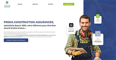 Aperçu de la refonte complète du site Proxia avec nouvelle charte graphique